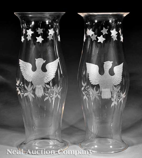 A Pair of American Etched Glass 13e666