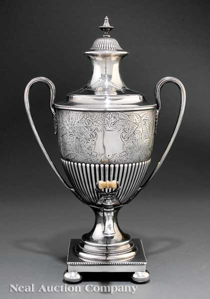An Antique English Silverplate Hot Water