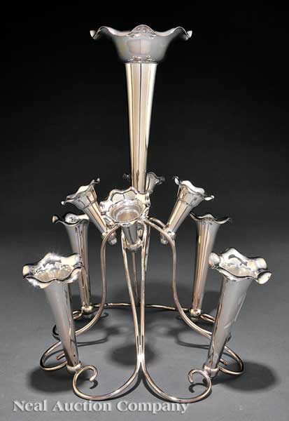 An English Victorian Silverplate Epergne