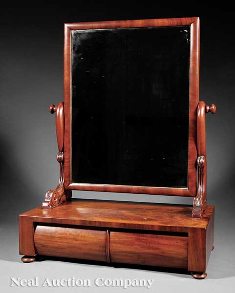 A William IV Mahogany Shaving Mirror