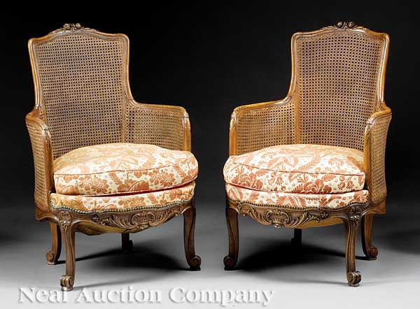 A Pair of Louis XV/XVI-Style Carved