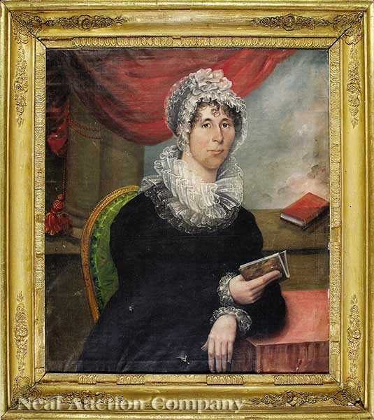 American School early 19th c Portrait 13e6ee