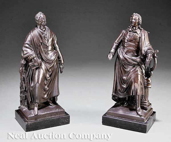 A Pair of German Patinated Spelter 13e783