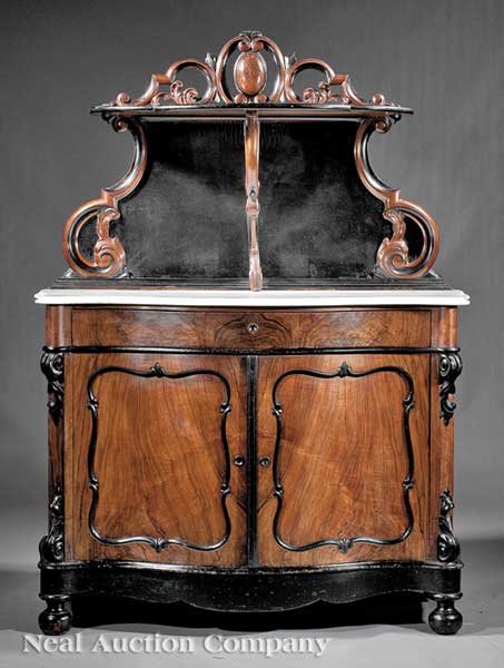 An American Rococo Carved and Ebonized 13e791