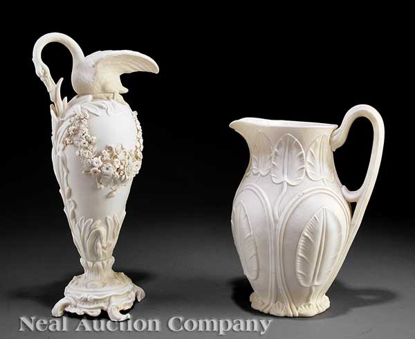 Two Antique Parian Vessels 19th