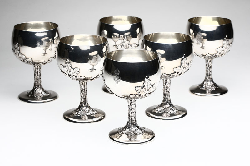 A set of six George V sterling silver