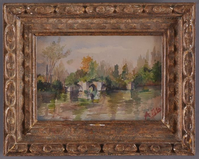 FRENCH SCHOOL: RIVER LANDSCAPE WITH