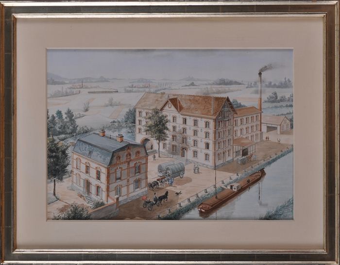 19TH C. SCHOOL: CANAL SCENE WITH