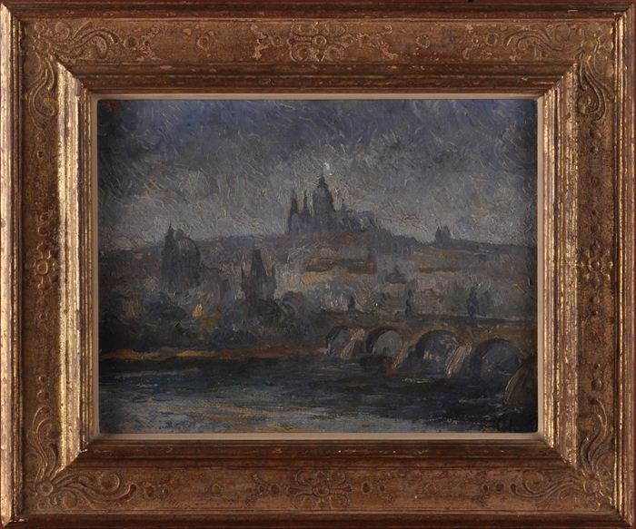 EUROPEAN SCHOOL LANDSCAPE OF BRIDGE 13ea8c