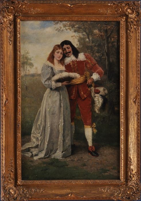 FRENCH 19TH C. SCHOOL: ROMANTIC COUPLE