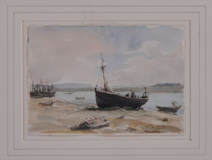 H. WEBSTER: MORLAIX Watercolor and