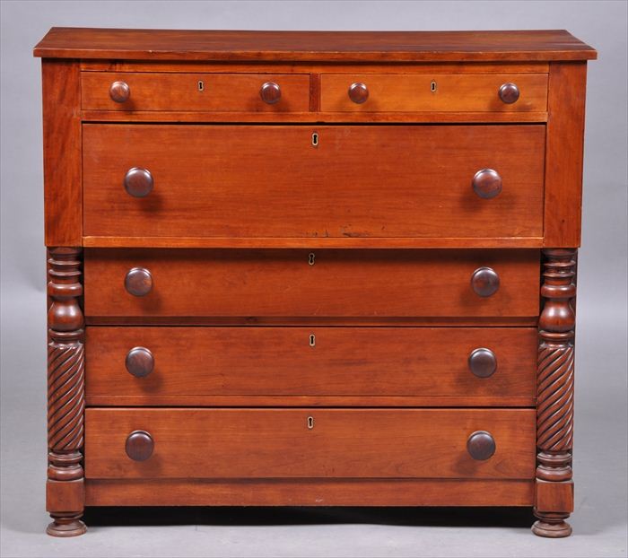 AMERICAN CLASSICAL CHERRY CHEST OF DRAWERS