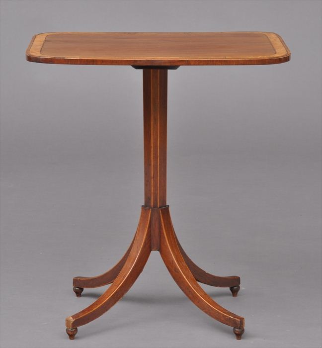 GEORGE III INLAID MAHOGANY CANDLESTAND 13ec2b