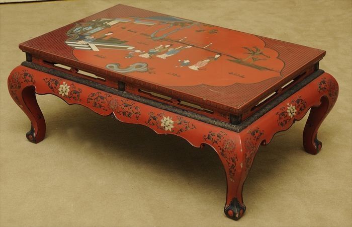 CHINESE RED LACQUER LOW TABLE 17 13ec68
