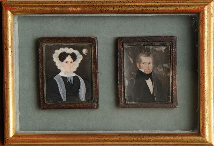 PAIR OF MINIATURE PORTRAITS: "COURTLAND