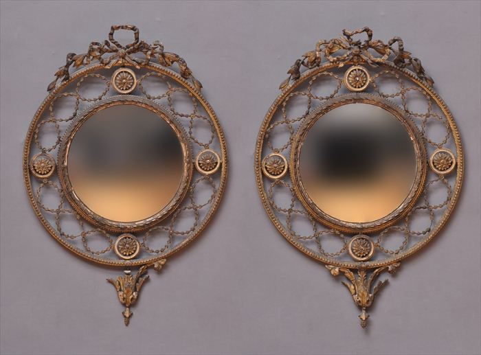 PAIR OF ADAM-STYLE CARVED GILTWOOD