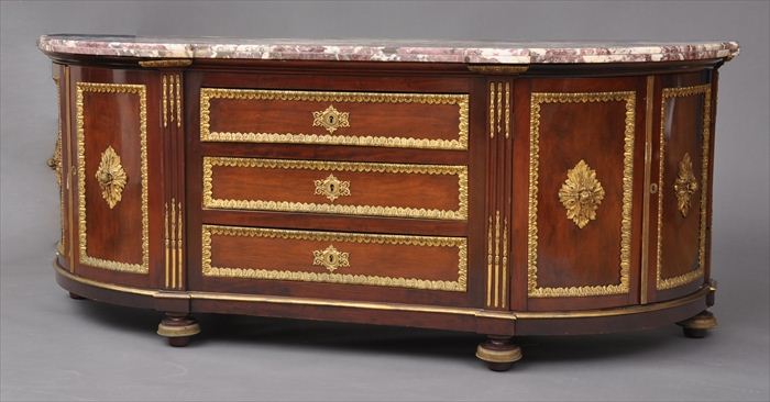 LOUIS XVI STYLE MAHOGANY AND ORMOLU MOUNTED 13ed09