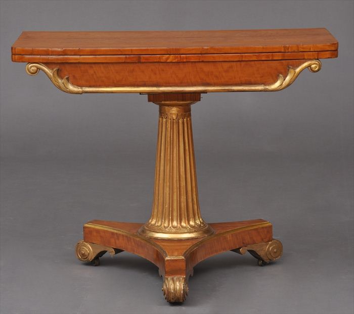 WILLIAM IV CARVED SATINWOOD AND