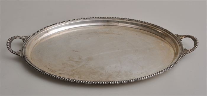 GORHAM SILVER OVAL TWO-HANDLED TRAY