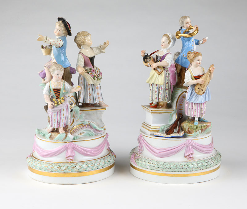 A matched pair of Meissen porcelain 13edba