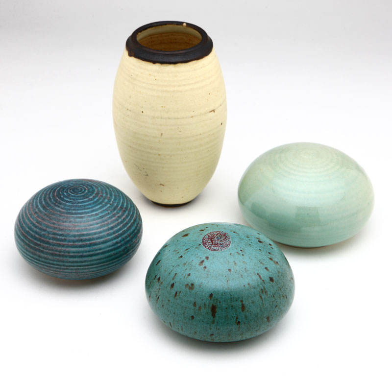 A group of Otto Heino glazed stoneware