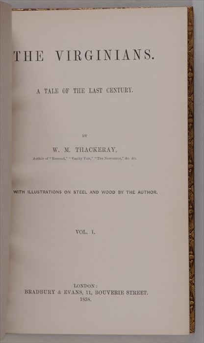 THACKERAY WILLIAM M THE VIRGINIANS  13f098