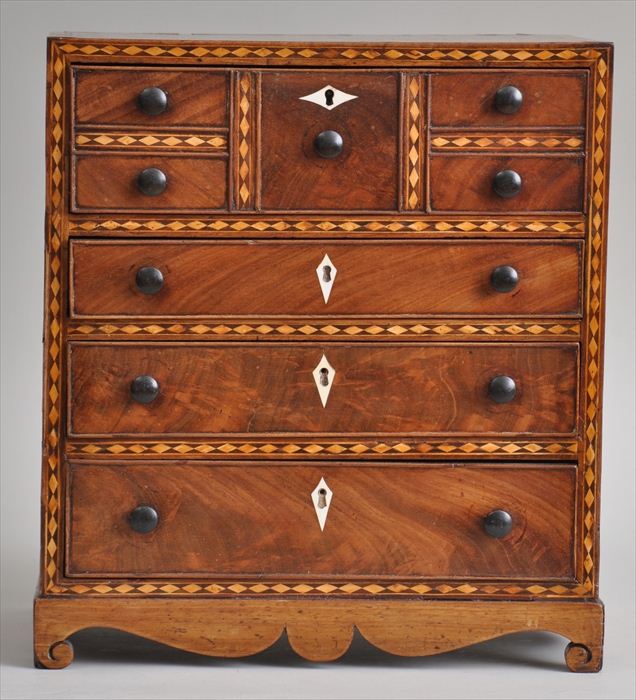 GEORGE III IVORY AND PARQUETRY