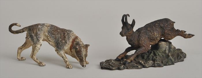 TWO AUSTRIAN COLD-PAINTED METAL ANIMAL