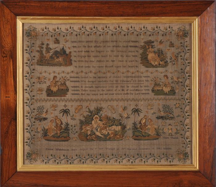 ENGLISH NEEDLEWORK SAMPLER Worked 13f226