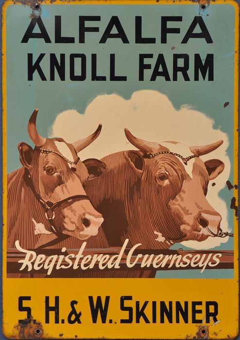 LITHOGRAPHIC TWO-SIDED FARM SIGN: