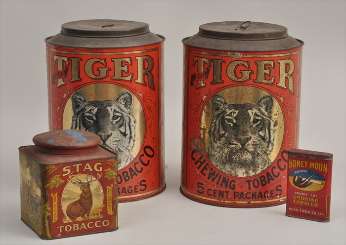 PAIR OF BRIGHT TIGER CHEWING TOBACCO  13f264