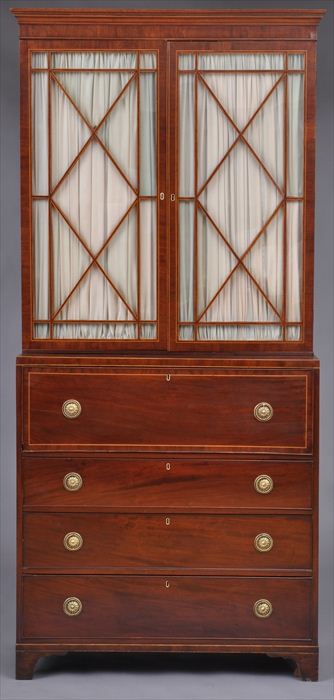 GEORGE III LINE INLAID MAHOGANY 13f29b