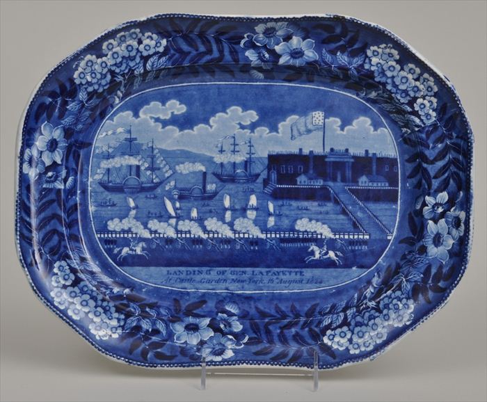 CLEWS TRANSFER-PRINTED PLATTER: LANDING