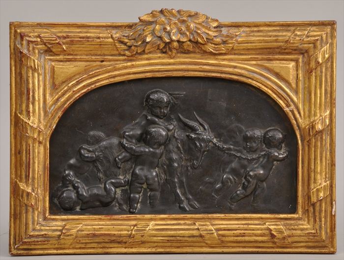 LOUIS XVI STYLE BRONZE ARCHED RELIEF 13f2c1