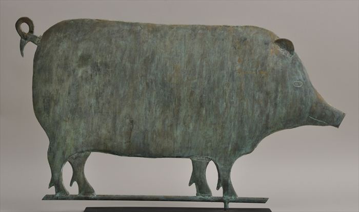 MOLDED COPPER PIG-FORM WEATHERVANE