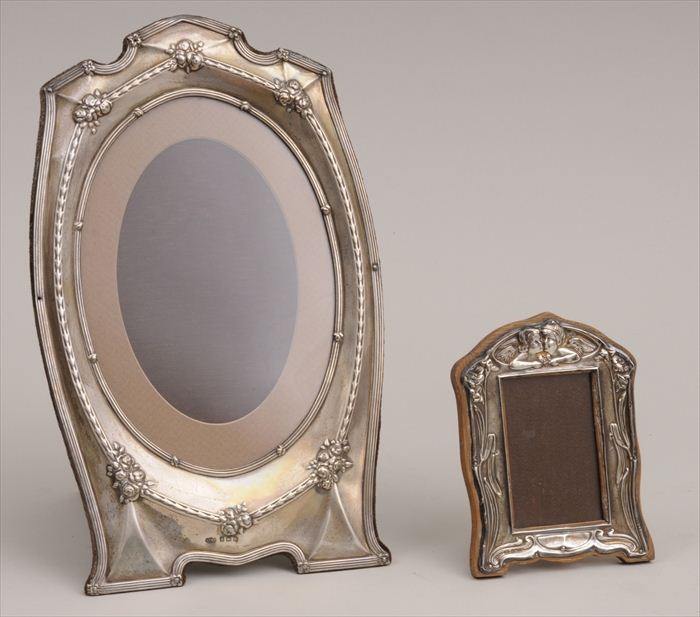 TWO ENGLISH SILVER PICTURE FRAMES