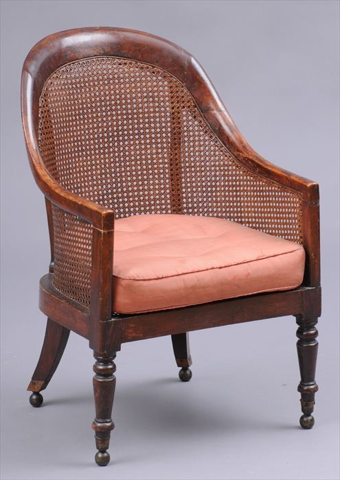 LATE REGENCY FAUX ROSEWOOD CANED 13f2fd