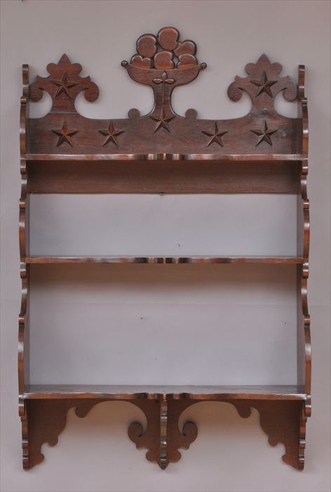 VICTORIAN CARVED WALNUT HANGING 13f301