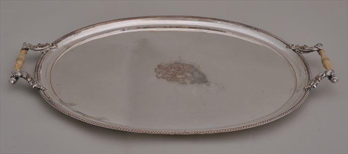 ENGLISH SILVER-PLATED OVAL TRAY