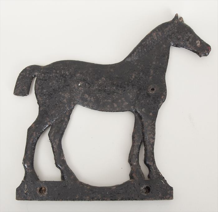 PAIR OF HORSE SCRAPPER APPLIQUES