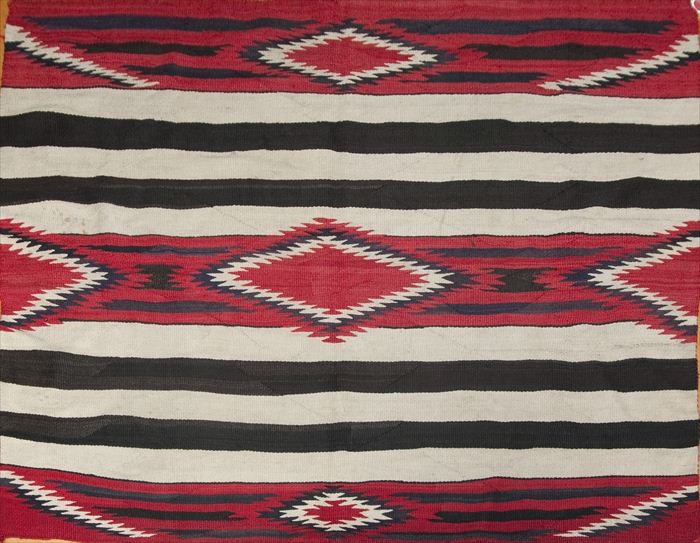 NAVAJO WOOL RUG 5 ft 4 in x 6 13f396