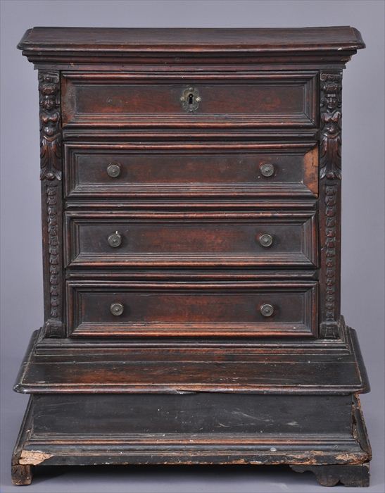 ITALIAN BAROQUE CARVED WALNUT CREDENZA