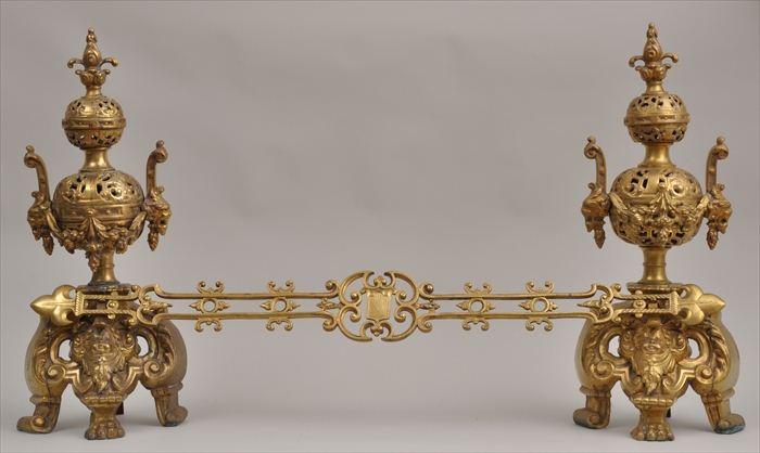 PAIR OF RENAISSANCE-STYLE BRASS