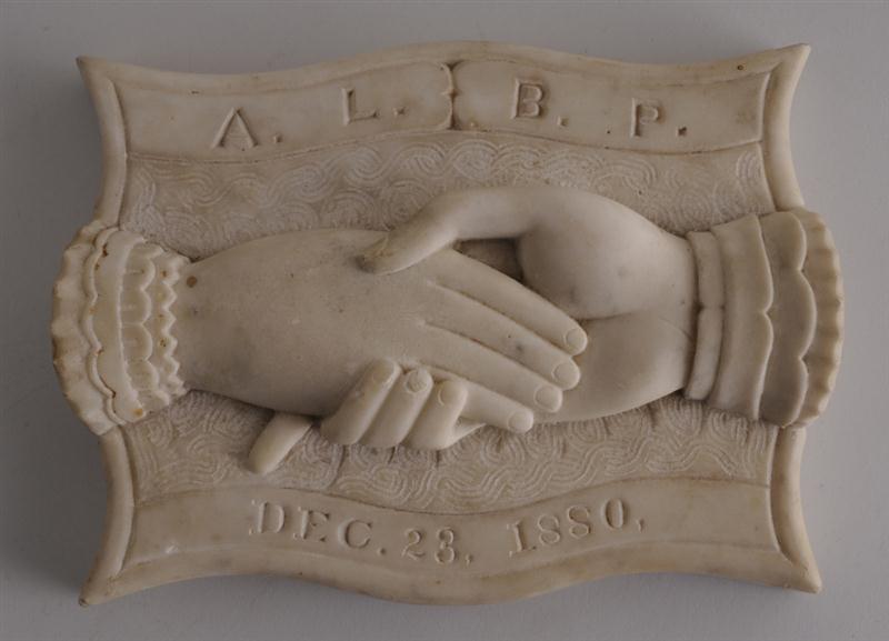 AMERICAN CARVED MARBLE MARRIAGE