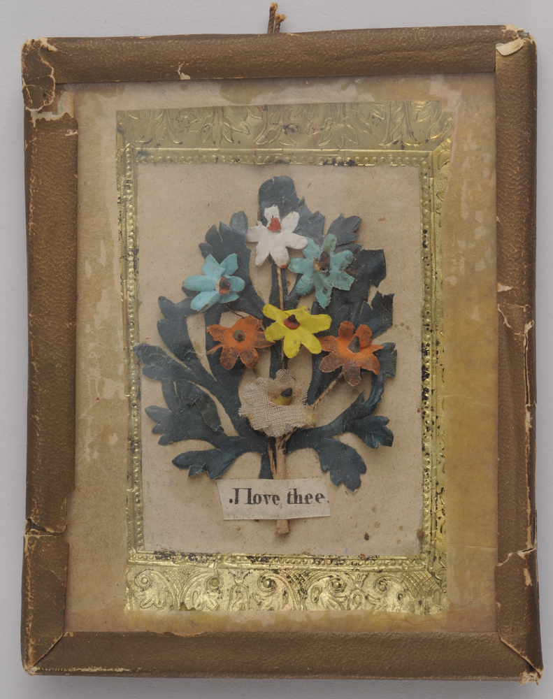 THREE 19TH C CUT AND PAINTED PAPER 13f4e9