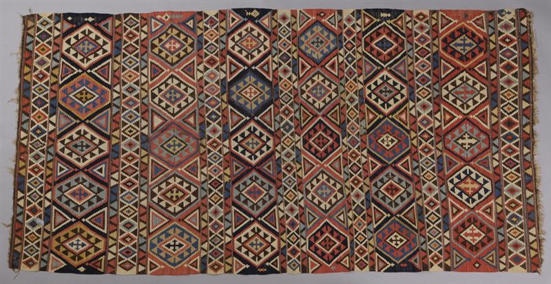 CAUCASIAN KILIM Worked with hexagons 13f509