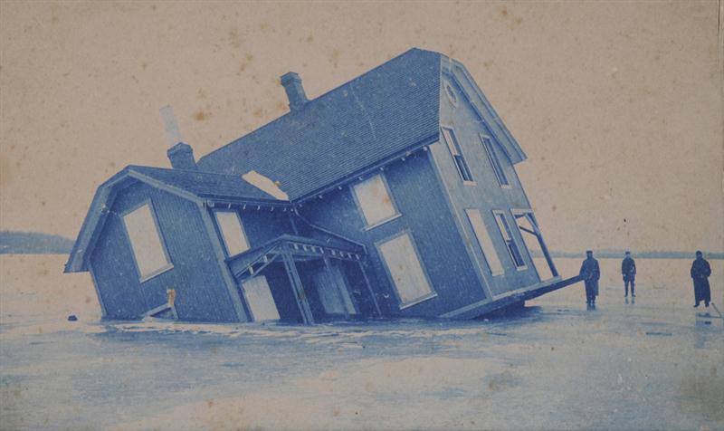 UNKNOWN C.1880: FLOOD DAMAGED HOUSE