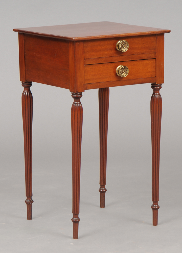FEDERAL MAHOGANY TWO DRAWER NIGHTSTAND 13f598