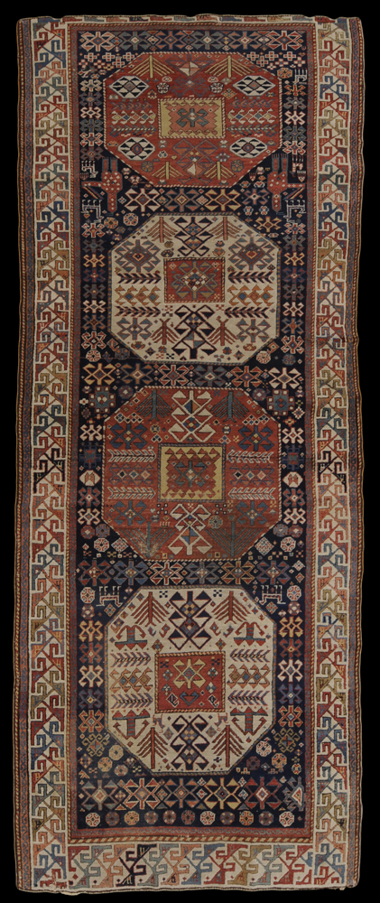 AKSTAFA LONG RUG Worked with two ivory