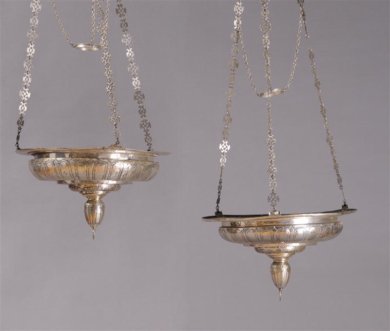 PAIR OF SPANISH COLONIAL SILVER